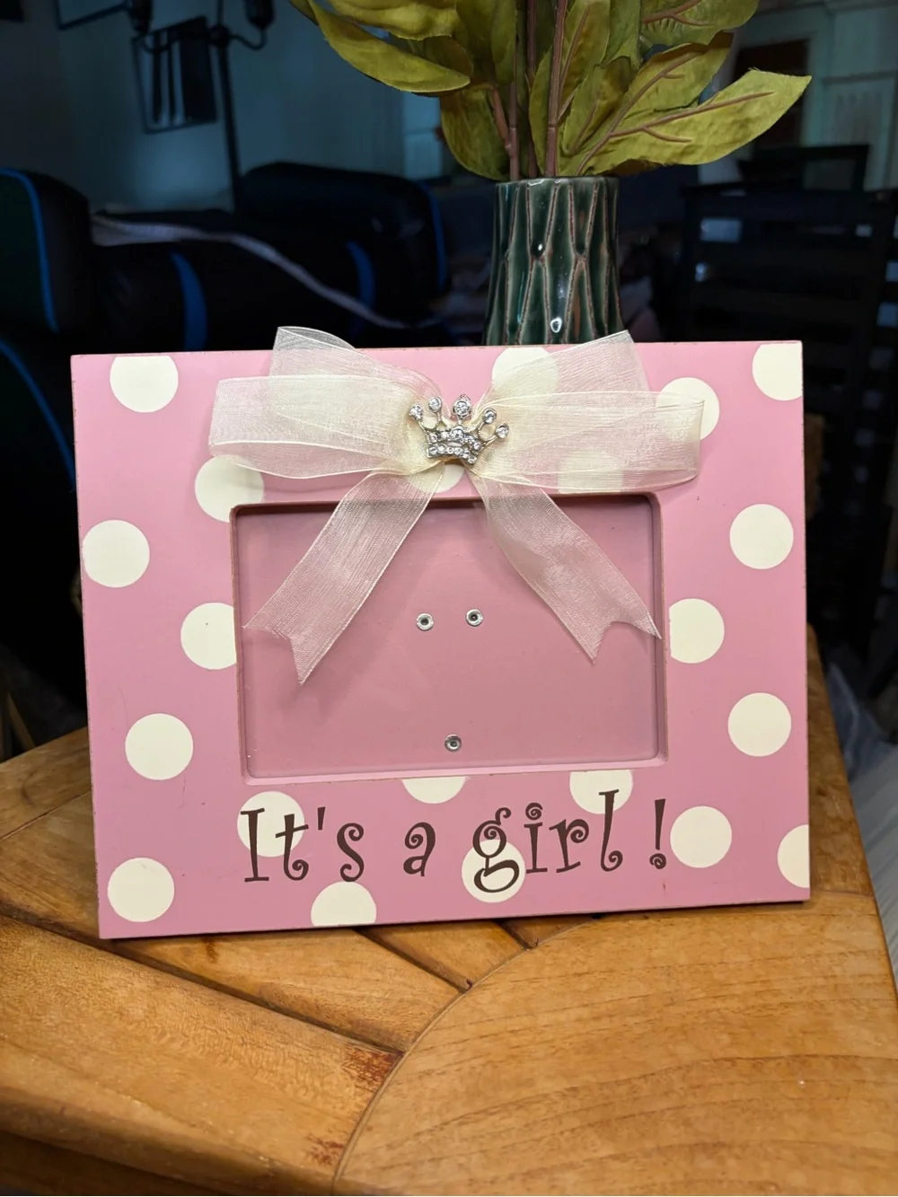 Pink White Polka Dot Pictute Frame 4x6”